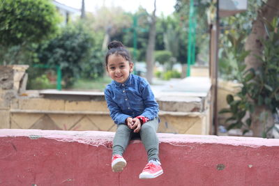 Full length portrait of cute boy