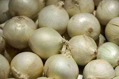 Full frame shot of onions for sale at market stall