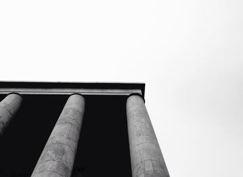 Low angle view of built structure against clear sky