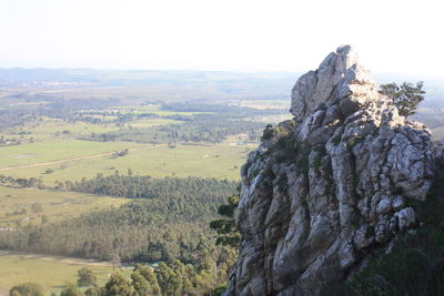 Scenic view of landscape against clear sky