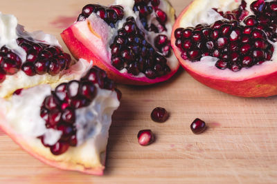 Close-up of fruits on table