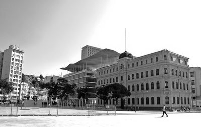 Low angle view of buildings in city
