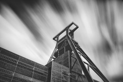 Low angle view of coal mine at zollverein industrial complex
