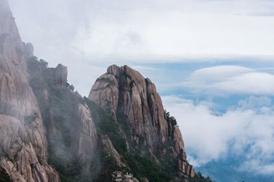 View of mountain against cloudy sky