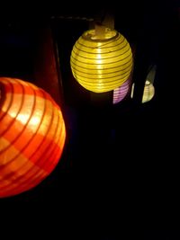 Close-up of illuminated light bulb