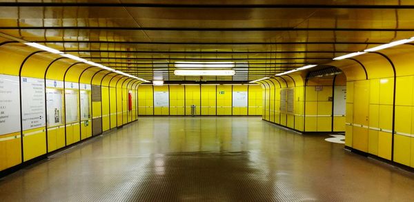 Empty subway station platform