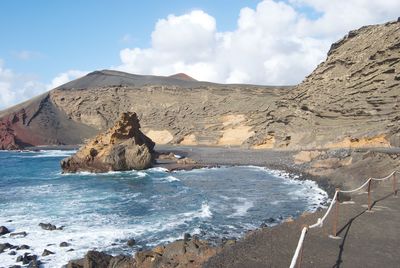 Scenic view of mountain against sky