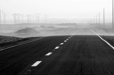 Road on landscape against sky