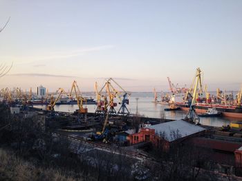 Boats at harbor