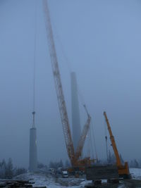 Cranes at harbor