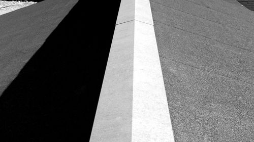 High angle view of zebra crossing on road