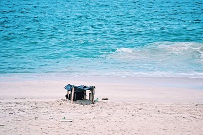 Lifeguard hut on beach