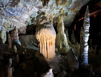 Rock formations in cave