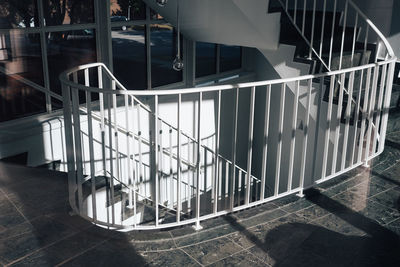 Railing and steps in building