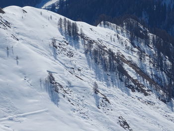 Scenic view of snowcapped mountains