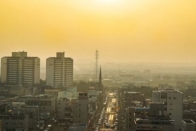 Cityscape at sunset