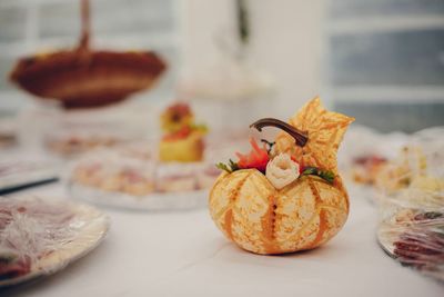 Close-up of fruits on table