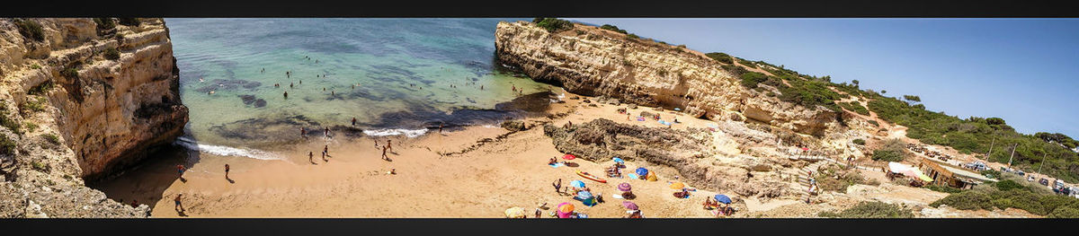 Rock formations in sea