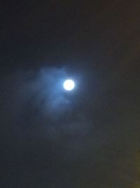 Scenic view of moon against sky at night