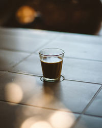 Close-up of coffee on table