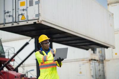 Man working at construction site