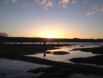 Scenic view of landscape during sunset