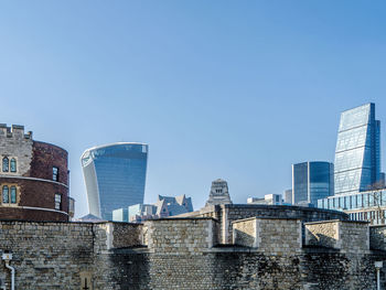 City lit up at waterfront