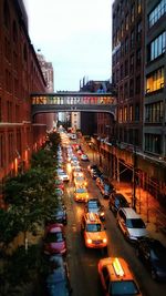 Road passing through city street