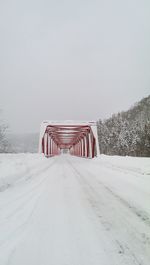 Scenic view of snow covered landscape during winter