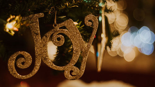 Close-up of christmas decoration