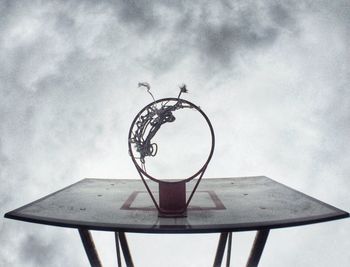 Low angle view of ferris wheel against sky