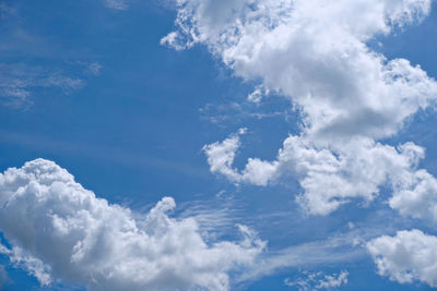 Low angle view of clouds in sky