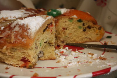 Close-up of bread on table