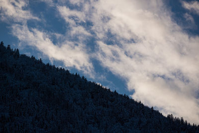 Low angle view of mountain against sky