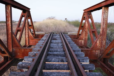 Railroad tracks against sky