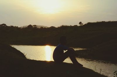 Scenic view of sky at sunset