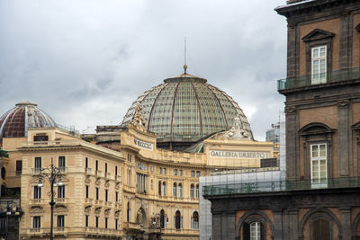 View of galleria umberto i at dawn in naples