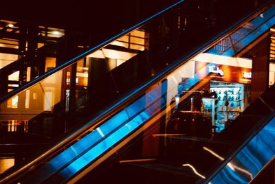 View of escalator in building