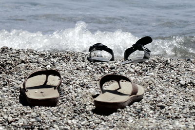 View of people on beach