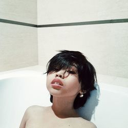 Girl in bath tub