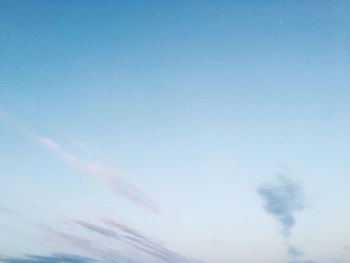 Low angle view of clear blue sky