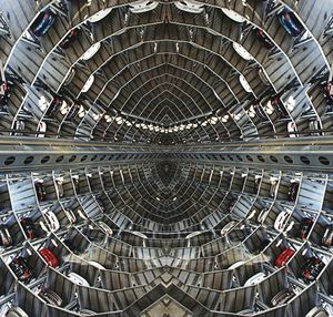 Full frame shot of metal structure in factory