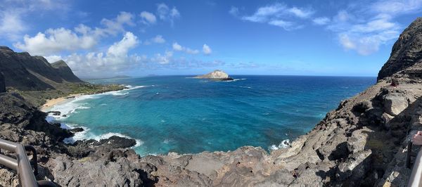 Scenic view of sea against sky