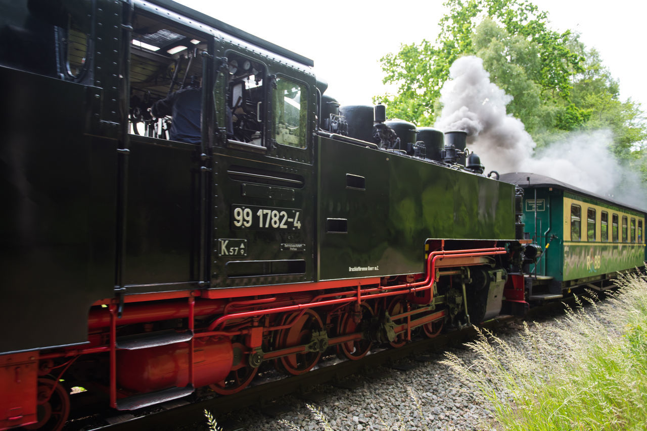 TRAIN ON RAILROAD TRACK