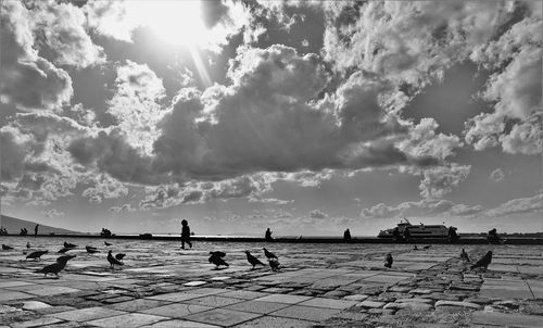 Cloudy sky over sea