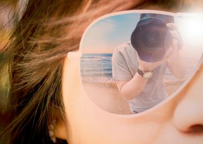 Woman looking at sea