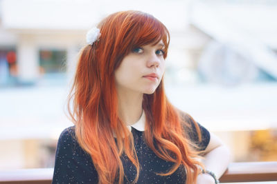 Close-up portrait of young woman