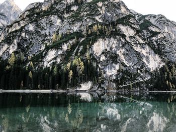 Scenic view of lake against mountain