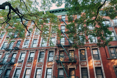 Low angle view of buildings in city