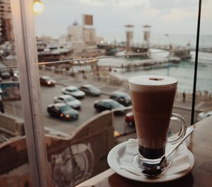 Close-up of coffee on table